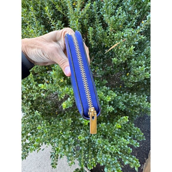 Celine Long Zip Around Wallet Blue Leather - Picture 4 of 12